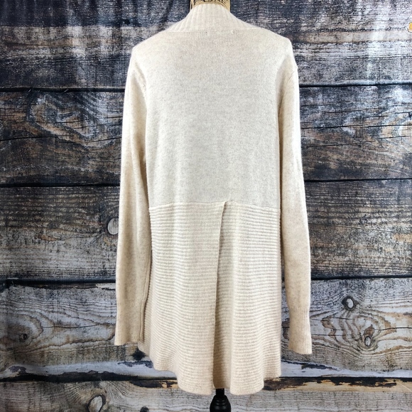 Doe & Rae Sweaters - Doe & Rae Soft Cream Slitted Back Cardigan